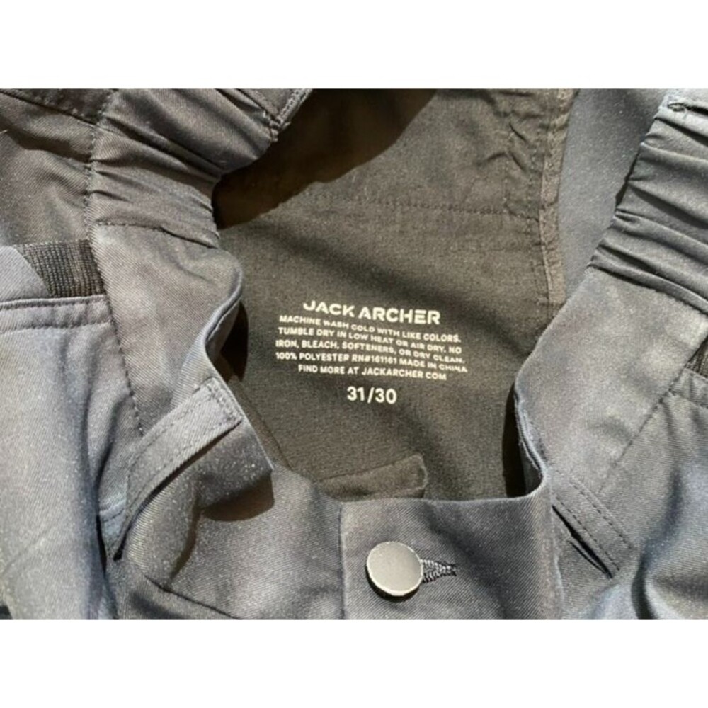 Jack Archer Jetsetter Performance Mens 31X30 Black Smart Tech Chino Golf Pants - Picture 8 of 8